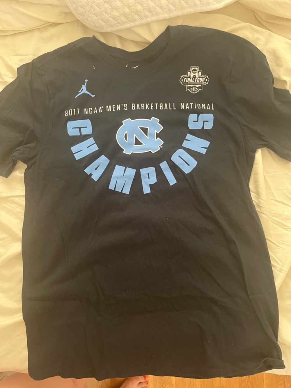 Nike Navy North Carolina Tar Heels 2017 Champions Short Sleeve Tee
